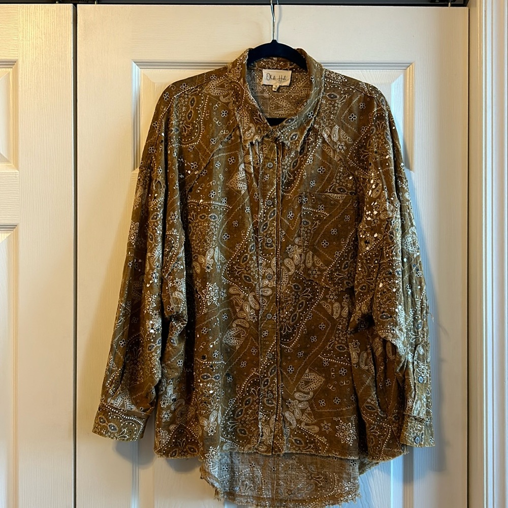 Bandana print oversized shirt